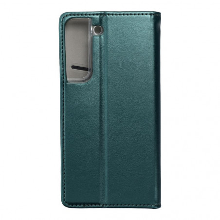 Peňaženkové puzdro Smart Magneto book na Samsung Galaxy S22 Tmavo zelený