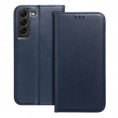 Peňaženkové puzdro Smart Magneto book na Samsung Galaxy S22 Plus Tmavší modrý