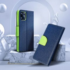Peňaženkové puzdro Fancy Book na realme C31 Námornícka modrá / Limetkovo zelený