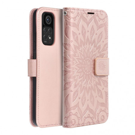 Peňaženkové puzdro MEZZO Book na XIAOMI Redmi Note 11S Mandala Ružovo-zlatý