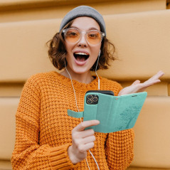 Peňaženkové puzdro MEZZO Book na XIAOMI Redmi Note 11 Pro Strom  Zelený