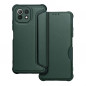 Peňaženkové puzdro Razor Book na XIAOMI Mi 11 Lite 5G NE Uhlíkové vlákno, Karbónový vzor  Tmavo zelený