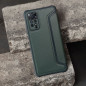 Peňaženkové puzdro Razor Book na XIAOMI Mi 11 Lite 5G NE Uhlíkové vlákno, Karbónový vzor  Tmavo zelený