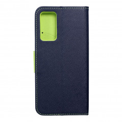 Peňaženkové puzdro Fancy Book na XIAOMI Redmi Note 11 Pro Námornícka modrá / Limetkovo zelený
