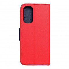 Peňaženkové puzdro Fancy Book na XIAOMI Redmi Note 11S Červený / Námornícka modrá