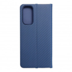 Peňaženkové puzdro LUNA Book Carbon na XIAOMI Redmi Note 11S Uhlíkové vlákno, Elegant  Modrý