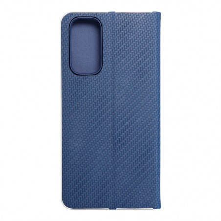 Peňaženkové puzdro LUNA Book Carbon na XIAOMI Redmi Note 11S Uhlíkové vlákno, Elegant  Modrý