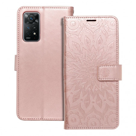 Peňaženkové puzdro MEZZO Book na XIAOMI Redmi Note 11 Pro Mandala Ružovo-zlatý