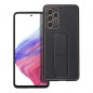 Kryt LEATHER Case Kickstand na Samsung Galaxy A53 5G Čierny