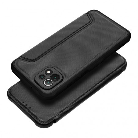 Peňaženkové puzdro Razor Book na Samsung Galaxy A03 Uhlíkové vlákno, Karbónový vzor  Čierny