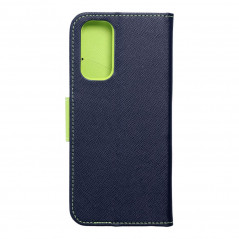 Peňaženkové puzdro Fancy Book na XIAOMI Redmi Note 11S Námornícka modrá / Limetkovo zelený