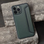 Peňaženkové puzdro Razor Book na Apple iPhone 13 Pro Max Uhlíkové vlákno, Karbónový vzor  Tmavo zelený