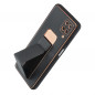Kryt LEATHER Case Kickstand na Samsung Galaxy A04s Čierny