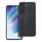 Kryt LEATHER Case Kickstand na Samsung Galaxy S21 FE 5G Čierny