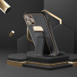 Kryt LEATHER Case Kickstand na Samsung Galaxy S21 FE 5G Čierny