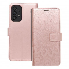 Peňaženkové puzdro MEZZO Book na Samsung Galaxy A33 Mandala Ružovo-zlatý