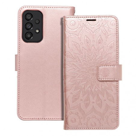 Peňaženkové puzdro MEZZO Book na Samsung Galaxy A33 Mandala Ružovo-zlatý