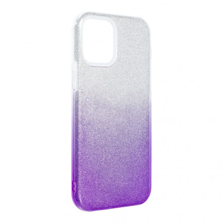 Kryt Shining na Apple iPhone 12 Pro Prehľadný a fialový