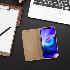 Peňaženkové puzdro LUNA Book Gold na Apple iPhone 12 mini Elegant  Zlatý