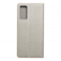 Peňaženkové puzdro LUNA Book Gold na Samsung Galaxy S20 FE 5G 2022 Elegant Strieborný
