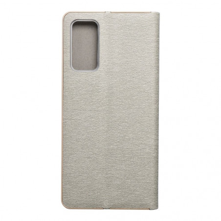 Peňaženkové puzdro LUNA Book Gold na Samsung Galaxy S20 FE 5G 2022 Elegant Strieborný