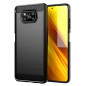 Kryt Carbon na XIAOMI Poco X3 NFC Elegant  Čierny