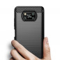 Kryt Carbon na XIAOMI Poco X3 NFC Elegant  Čierny