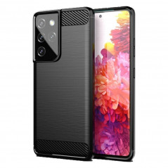 Kryt Carbon na Samsung Galaxy S21 5G Elegant Čierny