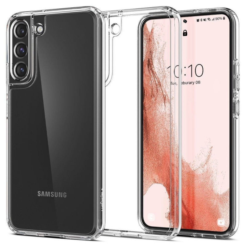 Kryt Spigen Ultra Hybrid na Samsung Galaxy S22 Krištáľovo čistý  Transparentný