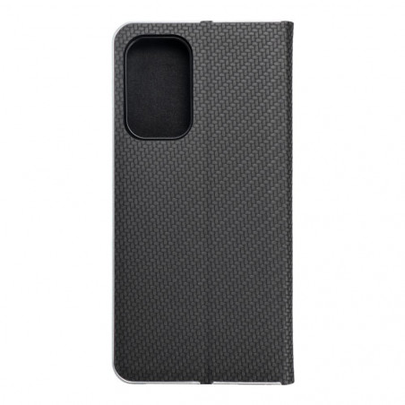 Peňaženkové puzdro LUNA Book Carbon na Samsung Galaxy A33 Uhlíkové vlákno, Elegant Čierny
