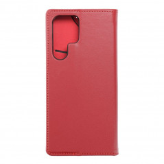 Peňaženkové puzdro Leather case SMART PRO na Samsung Galaxy S22 Ultra Elegant Vinovo červený