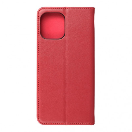 Peňaženkové puzdro Leather case SMART PRO na Apple iPhone 13 Pro Max Elegant Vinovo červený
