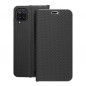 Peňaženkové puzdro LUNA Book Carbon na Samsung Galaxy A12 Uhlíkové vlákno, Elegant  Čierny