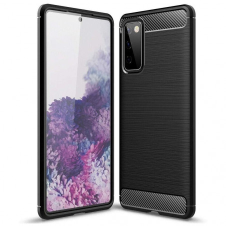 Kryt Carbon na Samsung Galaxy S20 FE 5G 2022 Elegant Čierny