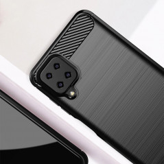 Kryt Carbon na Samsung Galaxy A12 Elegant  Čierny