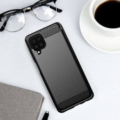 Kryt Carbon na Samsung Galaxy A12 Elegant  Čierny