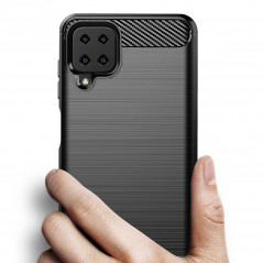 Kryt Carbon na Samsung Galaxy A12 Elegant  Čierny