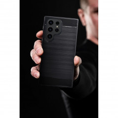 Kryt Carbon na Samsung Galaxy A12 Elegant  Čierny