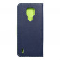 Peňaženkové puzdro Fancy Book na Motorola Moto E7 Námornícka modrá / Limetkovo zelený