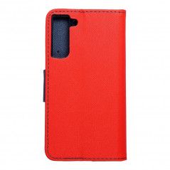 Peňaženkové puzdro Fancy Book na Samsung Galaxy S21 FE 5G Červený / Námornícka modrá
