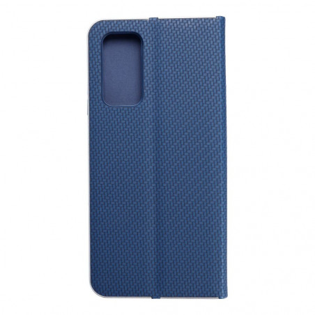 Peňaženkové puzdro LUNA Book Carbon na XIAOMI Mi 10T 5G Uhlíkové vlákno, Elegant  Modrý