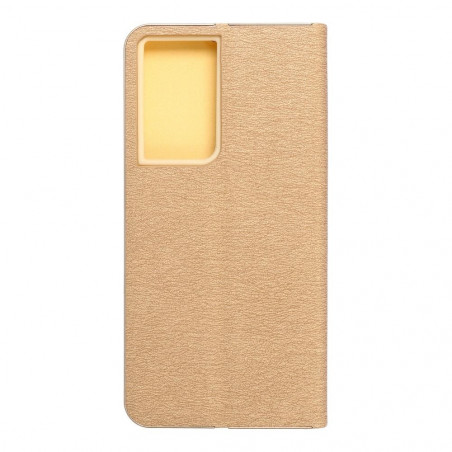 Peňaženkové puzdro LUNA Book Gold na Samsung Galaxy S21 Ultra 5G Elegant Zlatý