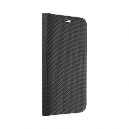 Peňaženkové puzdro LUNA Book Carbon na XIAOMI Poco M3 Pro Uhlíkové vlákno, Elegant  Čierny