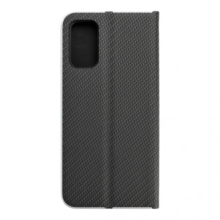 Peňaženkové puzdro LUNA Book Carbon na XIAOMI Poco M3 Pro Uhlíkové vlákno, Elegant  Čierny