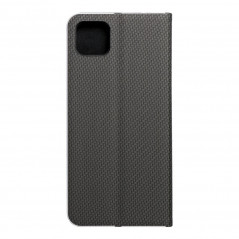 Peňaženkové puzdro LUNA Book Carbon na Samsung Galaxy A22 5G Uhlíkové vlákno, Elegant Čierny