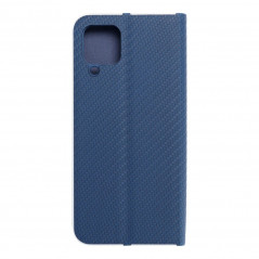 Peňaženkové puzdro LUNA Book Carbon na Samsung Galaxy A22 LTE Uhlíkové vlákno, Elegant Modrý