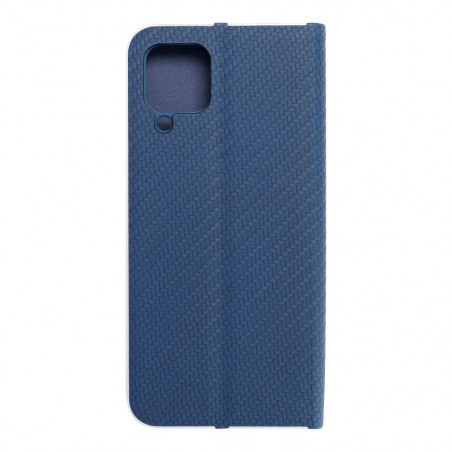 Peňaženkové puzdro LUNA Book Carbon na Samsung Galaxy A22 LTE Uhlíkové vlákno, Elegant Modrý