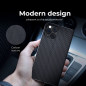 Peňaženkové puzdro LUNA Book Carbon na Apple iPhone 13 Pro Max Uhlíkové vlákno, Elegant  Čierny