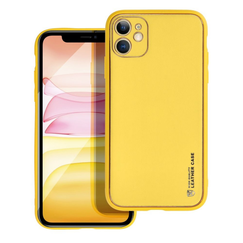 Kryt Leather na Apple iPhone 11 Žltý