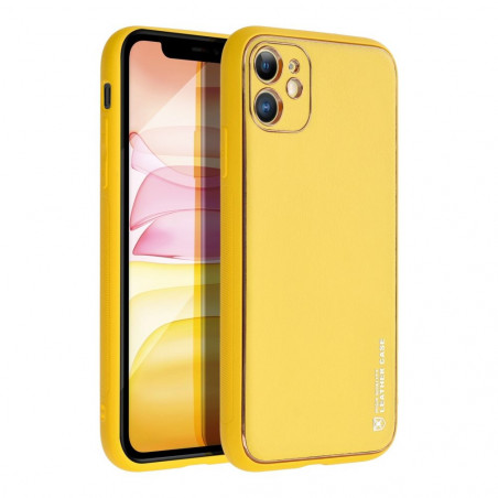 Kryt Leather na Apple iPhone 11 Žltý